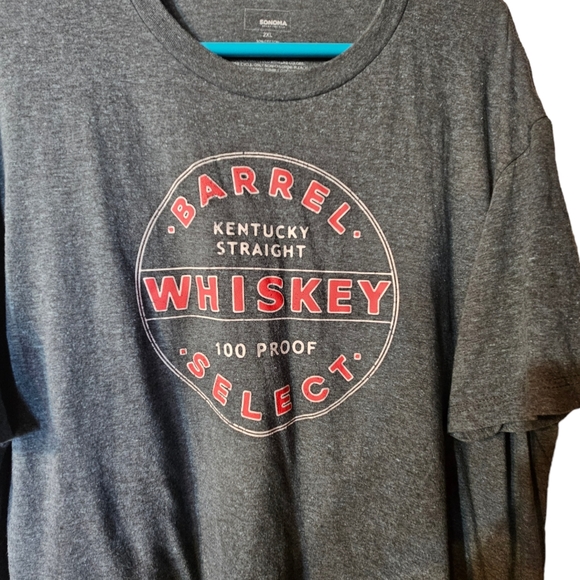 EUC Heathered Dark Grey Whiskey Graphic Tee - Picture 2 of 4